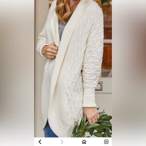 Matilda Jane Cream Cable Knit Silent Night Cardigan